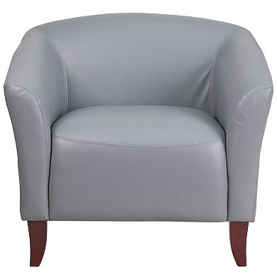 Emma and Oliver LeatherSoft Living Room/Reception Chair with Cherry Wood Feet