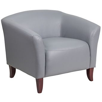Emma and Oliver LeatherSoft Living Room/Reception Chair with Cherry Wood Feet