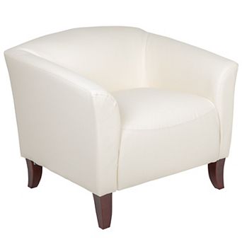 Emma and Oliver LeatherSoft Living Room/Reception Chair with Cherry Wood Feet