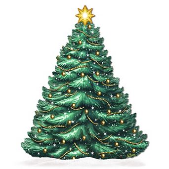 48-Inch Christmas Tree Outdoor Indoor Handcrafted Wooden Decoration by G. Debrekht