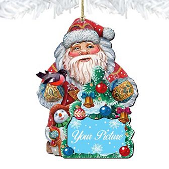 Santa Christmas Picture Frame Ornaments Ornament For Photo Christmas Decor