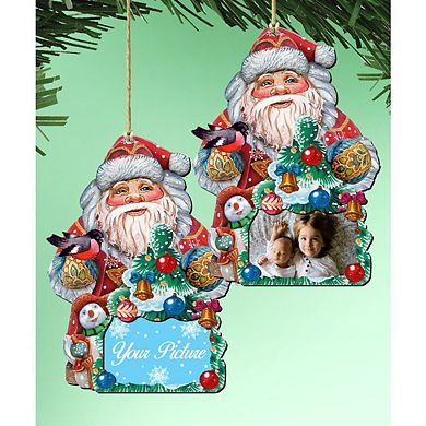 Santa Christmas Picture Frame Ornaments Ornament For Photo Christmas Decor