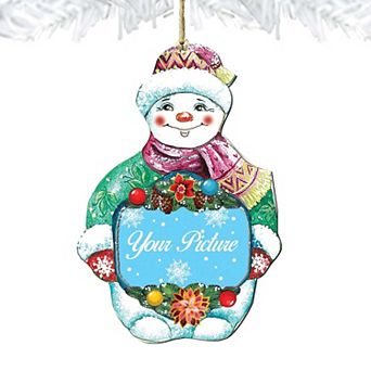 Snowman Christmas Picture Frame Ornaments Ornament For Photo Christmas Decor