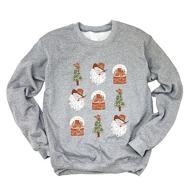 Western Santa Snow Globe - Women's Graphic Sweatshirt