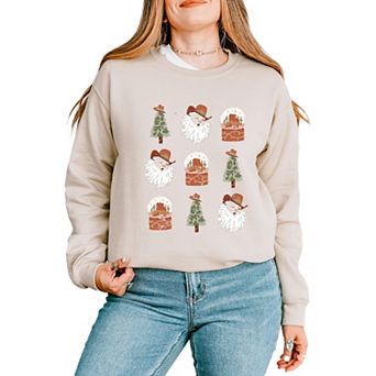 Western Santa Snow Globe - Women's Graphic Sweatshirt