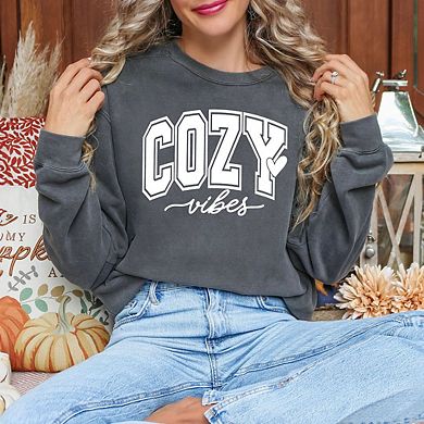 Cozy Vibes Bold Garment Dyed Sweatshirt