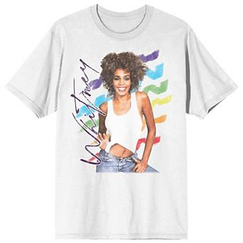 Men's Whitney Houston Rainbow Graphic Tee