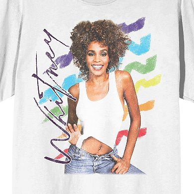 Men's Whitney Houston Rainbow Graphic Tee