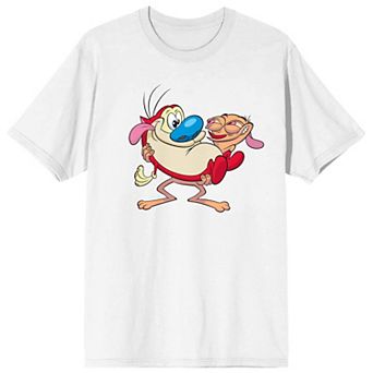Men's Ren & Stimpy Holding Friends Graphic Tee