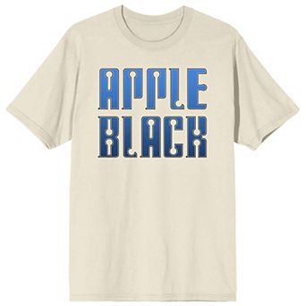 Men's Apple Black Logo Natural Graphic Tee