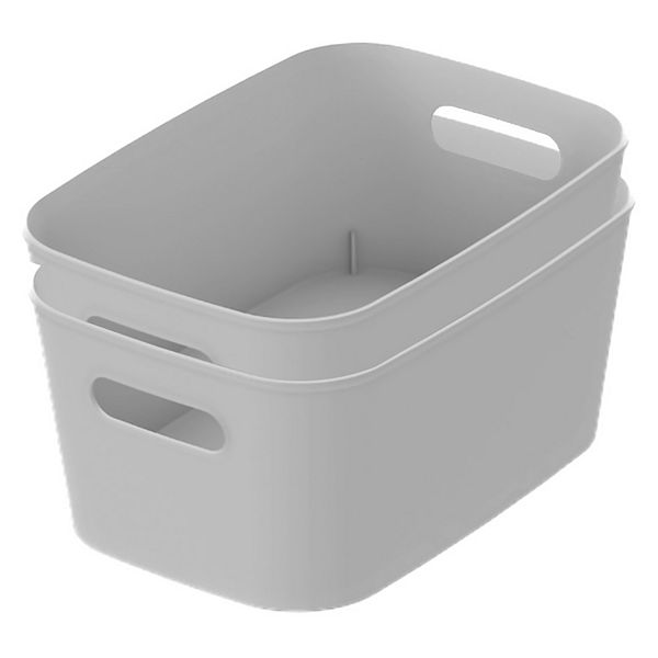 Starplast Classic Storage Bin 2-Pack - Gray
