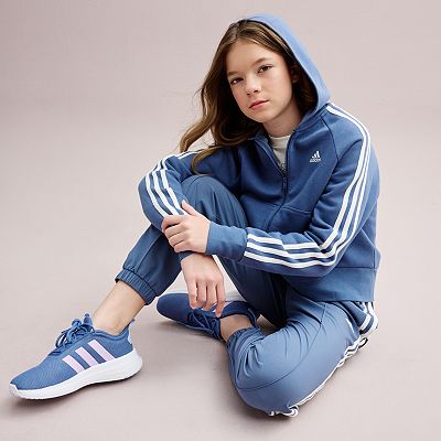 Girls adidas zip up sale