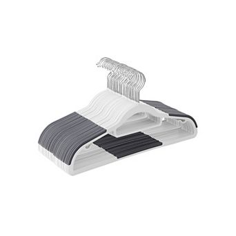 50 Pack Coat Hangers, Heavy-Duty Plastic Hangers with Non-Slip Design