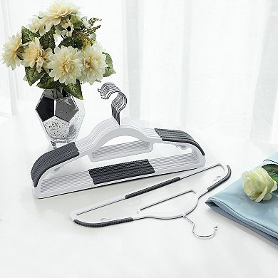 50 Pack Coat Hangers, Heavy-Duty Plastic Hangers with Non-Slip Design