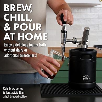 Zulay Kitchen Nitro Cold Brew Maker with Pressure Relieving Valve & Creamer Faucet