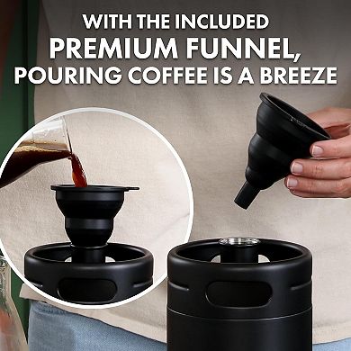 Zulay Kitchen Nitro Cold Brew Maker with Pressure Relieving Valve & Creamer Faucet
