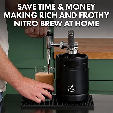 Zulay Kitchen Nitro Cold Brew Maker with Pressure Relieving Valve & Creamer Faucet