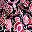 Navy Red Floral Vine