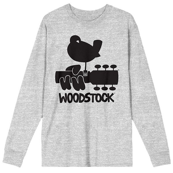 Mens Woodstock Bird And Guitar Long Sleeve