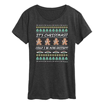 Women's Friends Ugly Christmas Sweater Graphic Tee