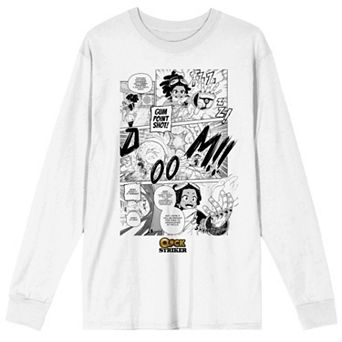 Men's Clock Striker Manga Page Gum Long Sleeve