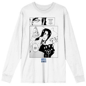 Men's Apple Black Manga Page Sano Long Sleeve Graphic Tee