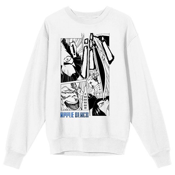 Men's Apple Black Manga Page Sano Long Sleeve Graphic Tee