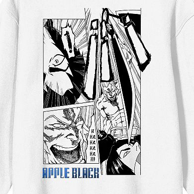 Men's Apple Black Manga Page Sano Long Sleeve Graphic Tee