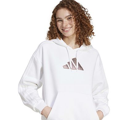 Women's adidas 3-Stripe Graphic Oversized Training Hoodie
