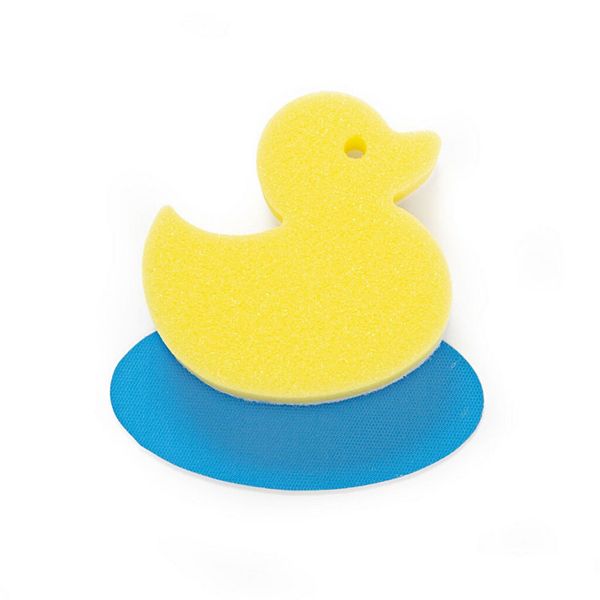 Kikkerland Duck Grab 'N Scrub Sponge & Mount Set