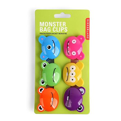 Kikkerland 6-Piece Monster Bag Clips Set