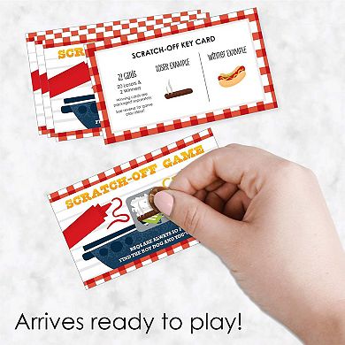 Big Dot Of Happiness Fire Up The Grill - Summer Bbq Picnic Party Game Scratch Off Cards 22 Ct