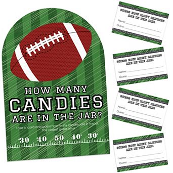 Big Dot Of Happiness End Zone - Football - Baby Shower Or Birthday Party Candy Guessing Game