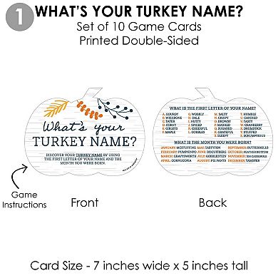 Big Dot Of Happiness Happy Thanksgiving 4 Harvest Party Games 10 Cards Each Gamerific Bundle