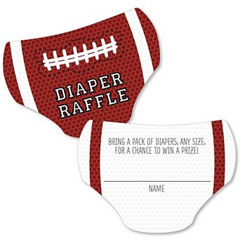 Big Dot Of Happiness End Zone - Football - Baby Shower Activities - Diaper Raffle Game 24 ct
