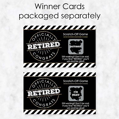 Big Dot Of Happiness Happy Retirement - Retirement Party Game Scratch Off Cards - 22 Count