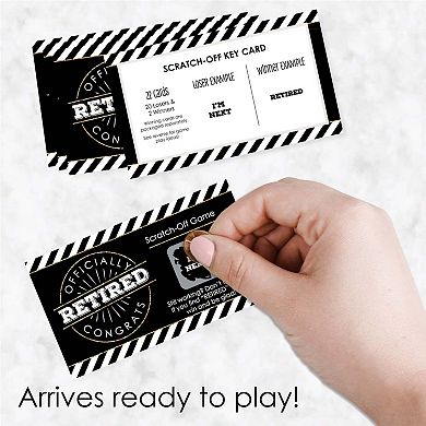 Big Dot Of Happiness Happy Retirement - Retirement Party Game Scratch Off Cards - 22 Count