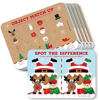 Big Dot Of Happiness Jolly Santa Claus Christmas Party Cards Activity Duo Games 20 ct