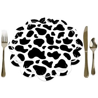 Big Dot Of Happiness Cow Print Farm Animal Party Round Table Decorations Paper Chargers 12 ct