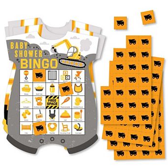 Big Dot Of Happiness Dig It - Construction Party Zone - Baby Shower Bingo Game - 18 ct