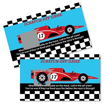 Big Dot Of Happiness Let's Go Racing - Racecar - Race Car Party Game Scratch Off Cards 22 ct