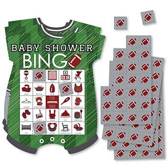 Big Dot Of Happiness End Zone Football - Picture Cards & Markers Baby Shower Bingo Game 18 ct