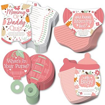 Big Dot Of Happiness Girl Little Pumpkin 4 Baby Shower Games 10 Cards Each Gamerific Bundle