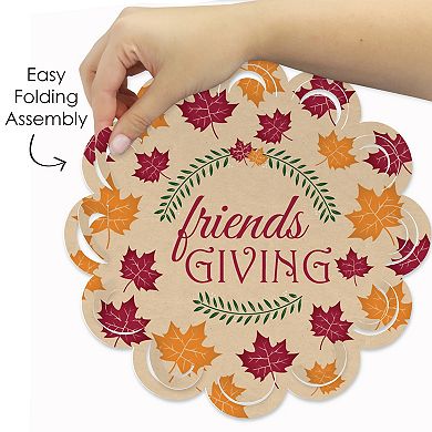 Big Dot Of Happiness Friends Thanksgiving Feast Round Table Decor Paper Chargers 12 Ct