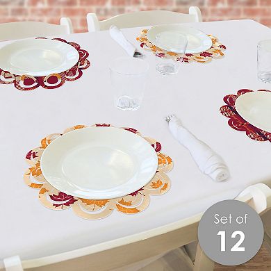 Big Dot Of Happiness Friends Thanksgiving Feast Round Table Decor Paper Chargers 12 Ct