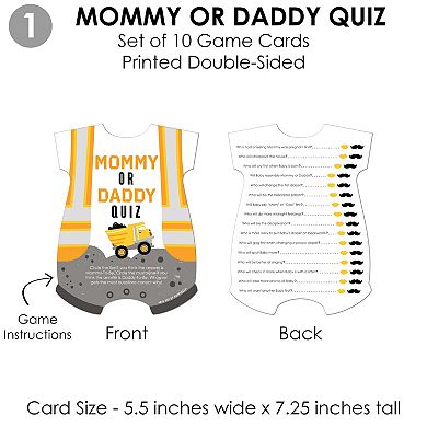 Big Dot Of Happiness Dig It Construction 4 Baby Shower Games - 10 Cards Each Gamerific Bundle