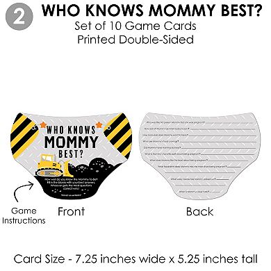 Big Dot Of Happiness Dig It Construction 4 Baby Shower Games - 10 Cards Each Gamerific Bundle