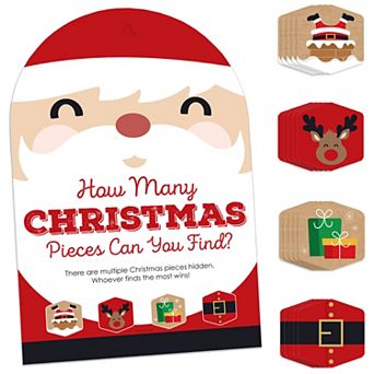 Big Dot Of Happiness Jolly Santa Claus - Christmas Party Scavenger Hunt Hide And Find Game