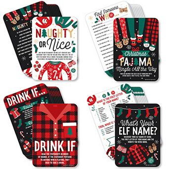 Big Dot Of Happiness Christmas Pajamas 4 Holiday Party Games 10 Cards Each Gamerific Bundle