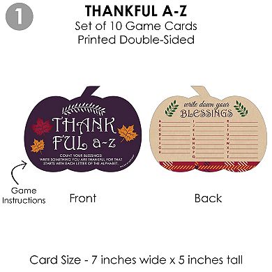 Big Dot Of Happiness Friends Thanksgiving Feast 4 Party Games 10 Cards Each Gamerific Bundle